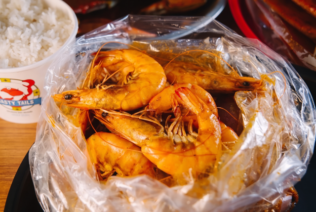 Shrimp + Hurricane on the Rocks