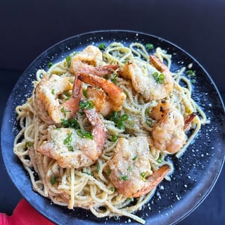 Garlic Noodles with Shrimp