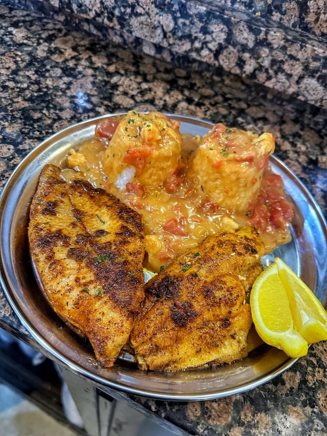 Blackened Catfish Plate w/ Side.