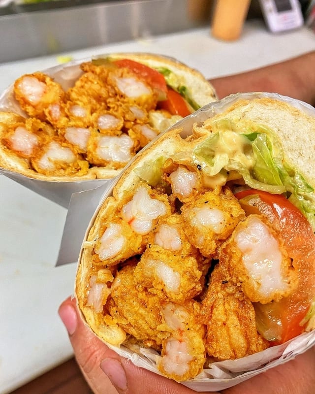6" Shrimp Poboy.