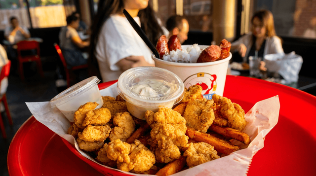Popcorn Shrimp Basket.